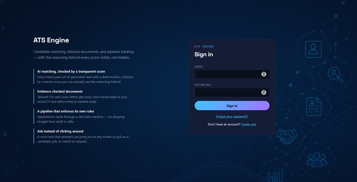 ATS Engine Sign-in Page